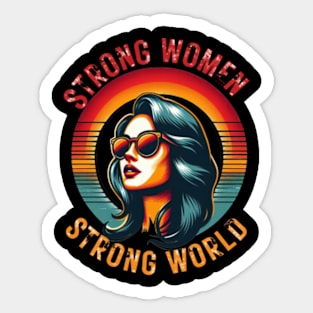 strong woman strong wold Sticker